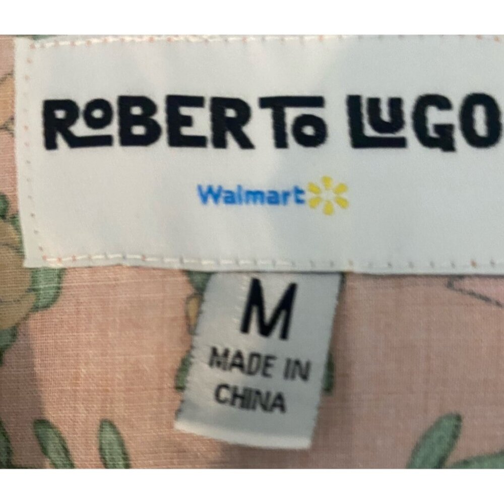 Roberto Lugo All Gender Floral Skulls Trucks Printed Rayon Button Down Shirt M - Picture 6 of 8